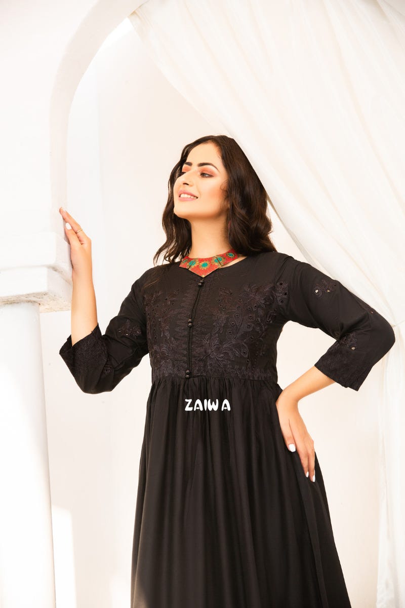 Ready to Wear Winter Embroidered Kurta by Zaiwa 06