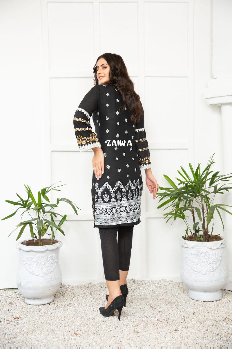 Ready to Wear Winter Embroidered Kurta by Zaiwa 08