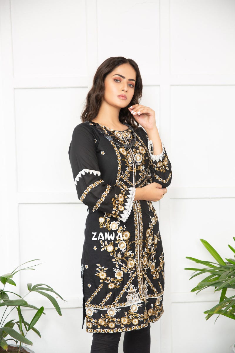 Ready to Wear Winter Embroidered Kurta by Zaiwa 08