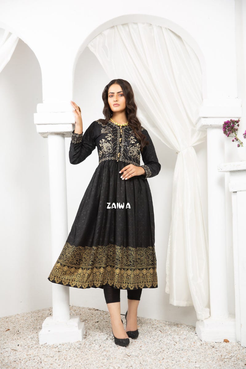 Ready to Wear Winter Embroidered Kurta by Zaiwa 09