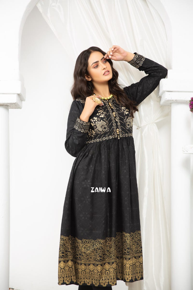 Ready to Wear Winter Embroidered Kurta by Zaiwa 09