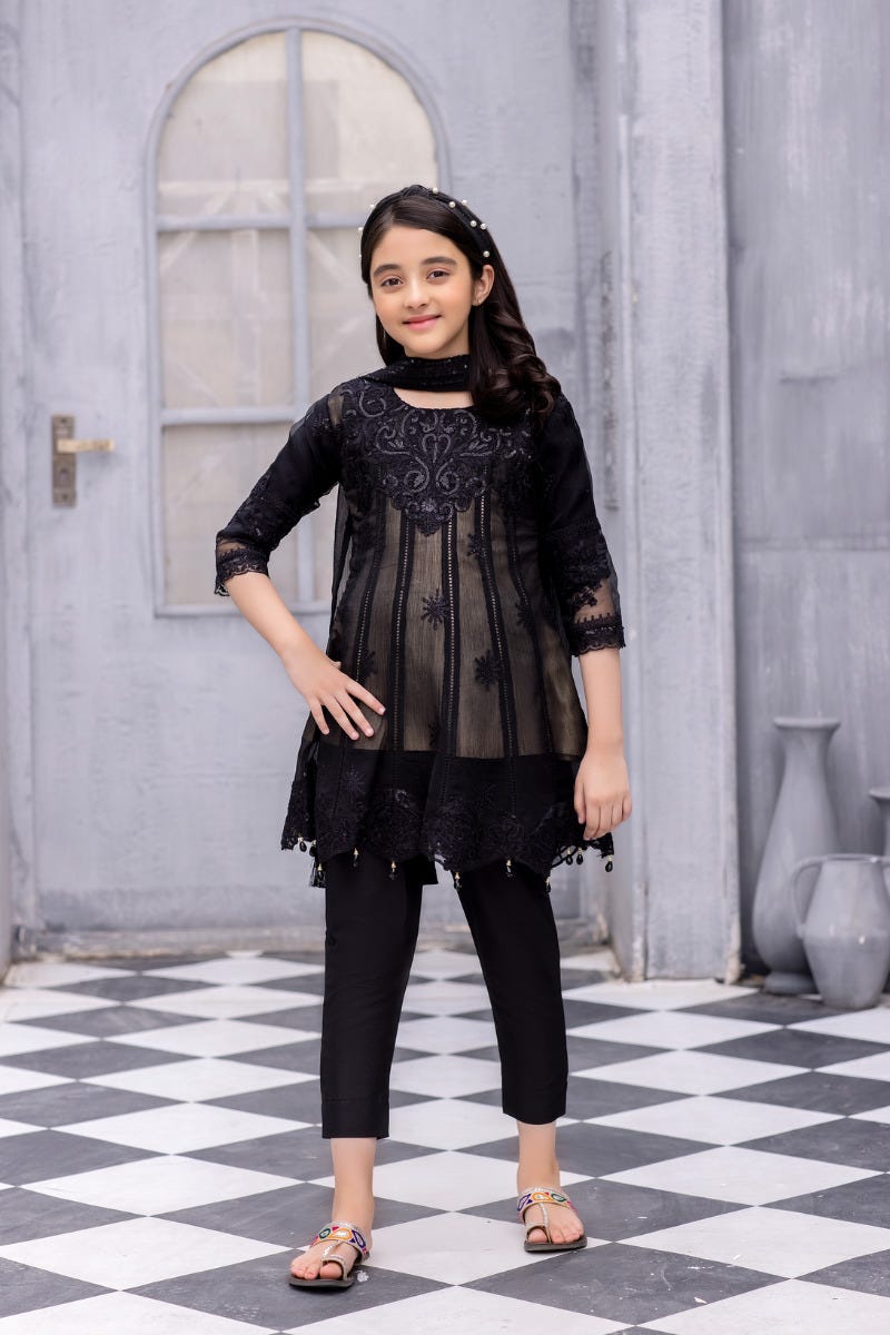 Kids Formal Organza Ready to Wear Embroidered Collection by Zara Manan