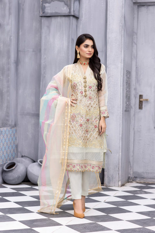 Formal Organza Ready to Wear Embroidered Collection by Zara Manan 02