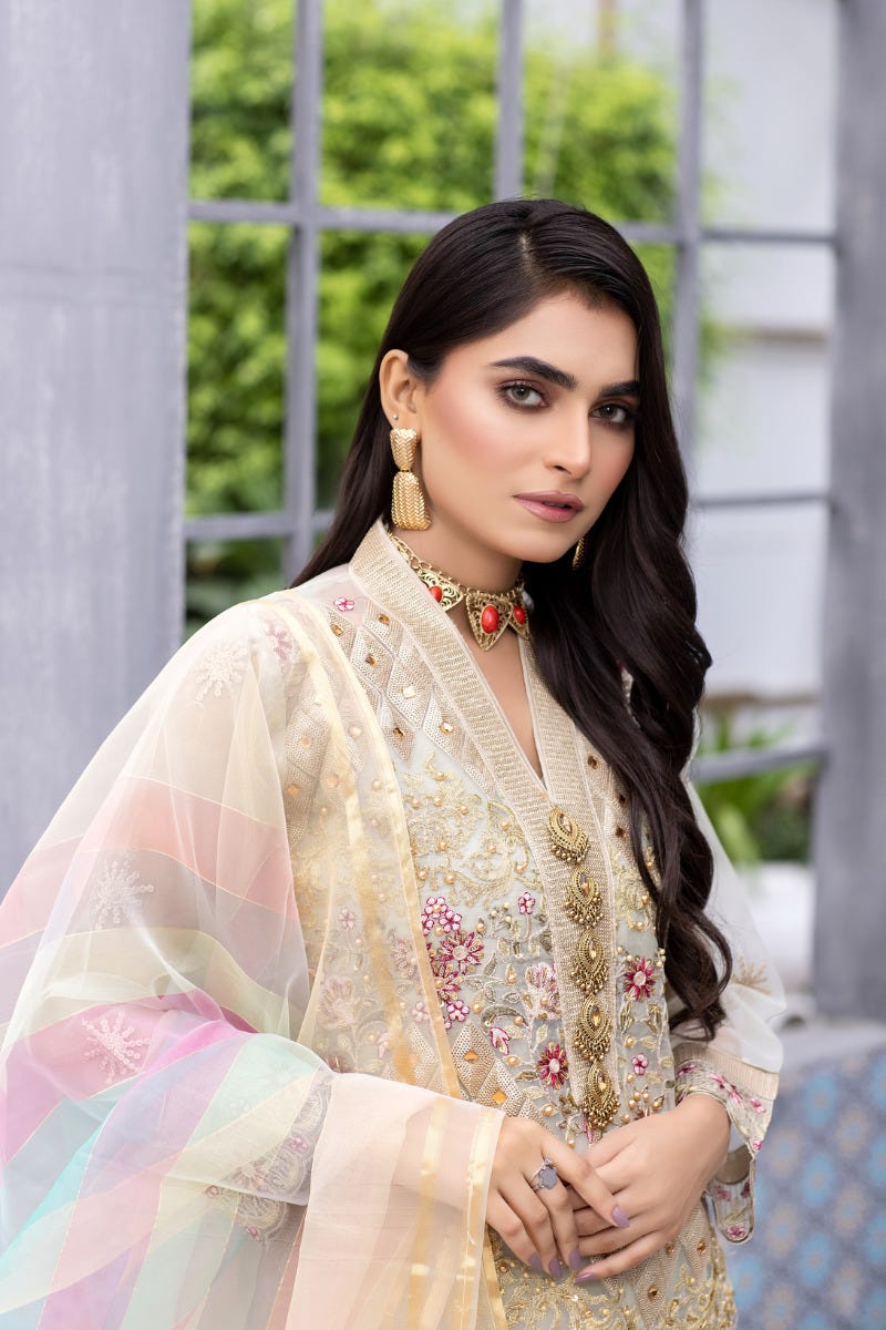 Formal Organza Ready to Wear Embroidered Collection by Zara Manan 02