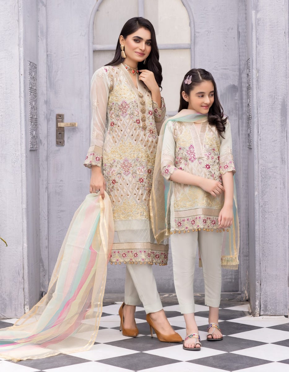 Kids Formal Organza Ready to Wear Embroidered Collection by Zara Manan 02