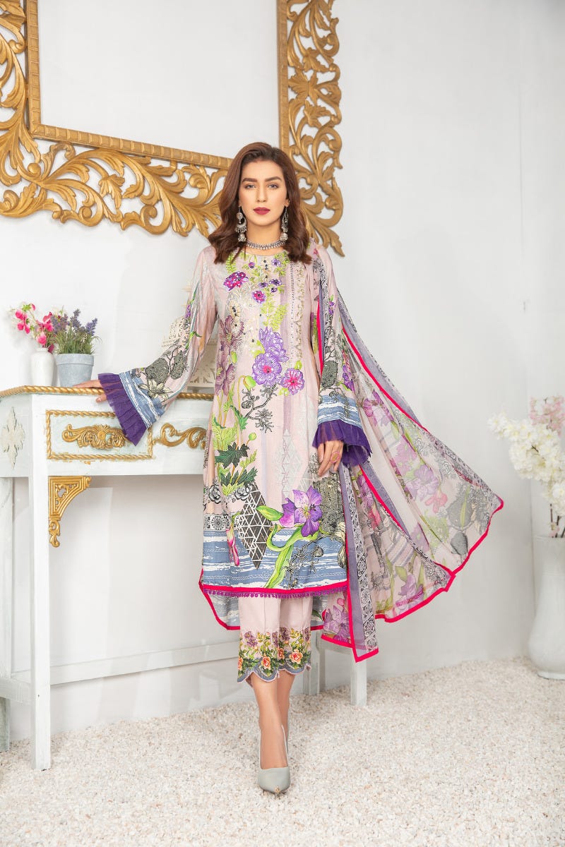 Ready to Wear Handwork Detailed 3 Pcs Dress by Zimal 05