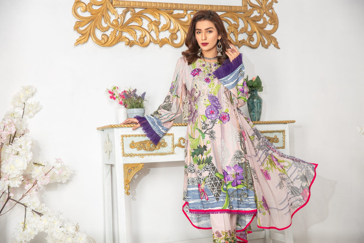 Ready to Wear Handwork Detailed 3 Pcs Dress by Zimal 05