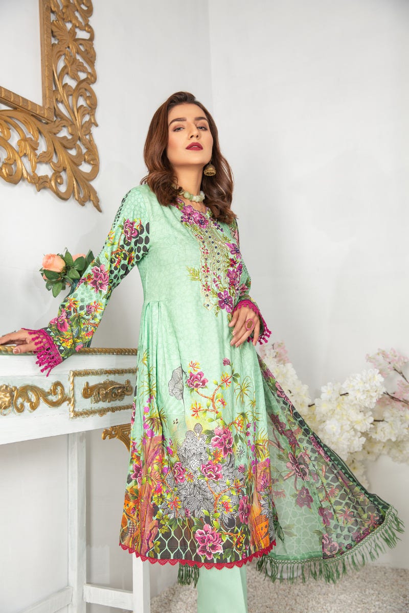 Ready to Wear Handwork Detailed 3 Pcs Dress by Zimal 06