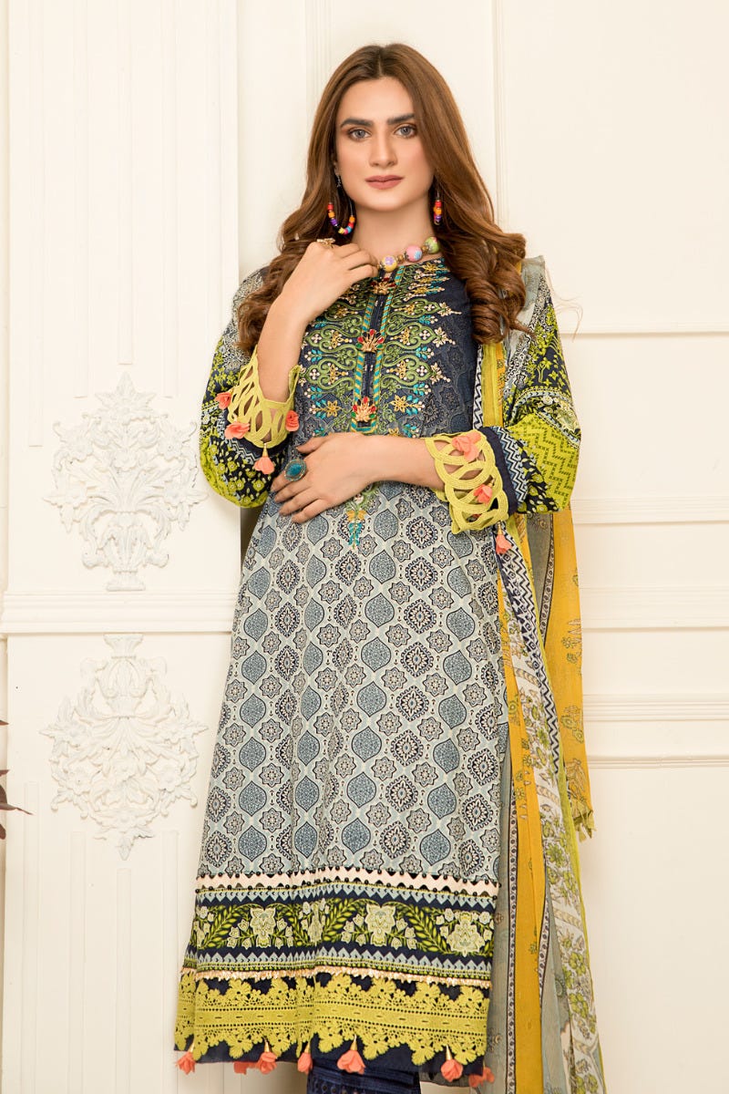 Ready to Wear Lawn Embroidered 3Pcs Collection by Zimal 03
