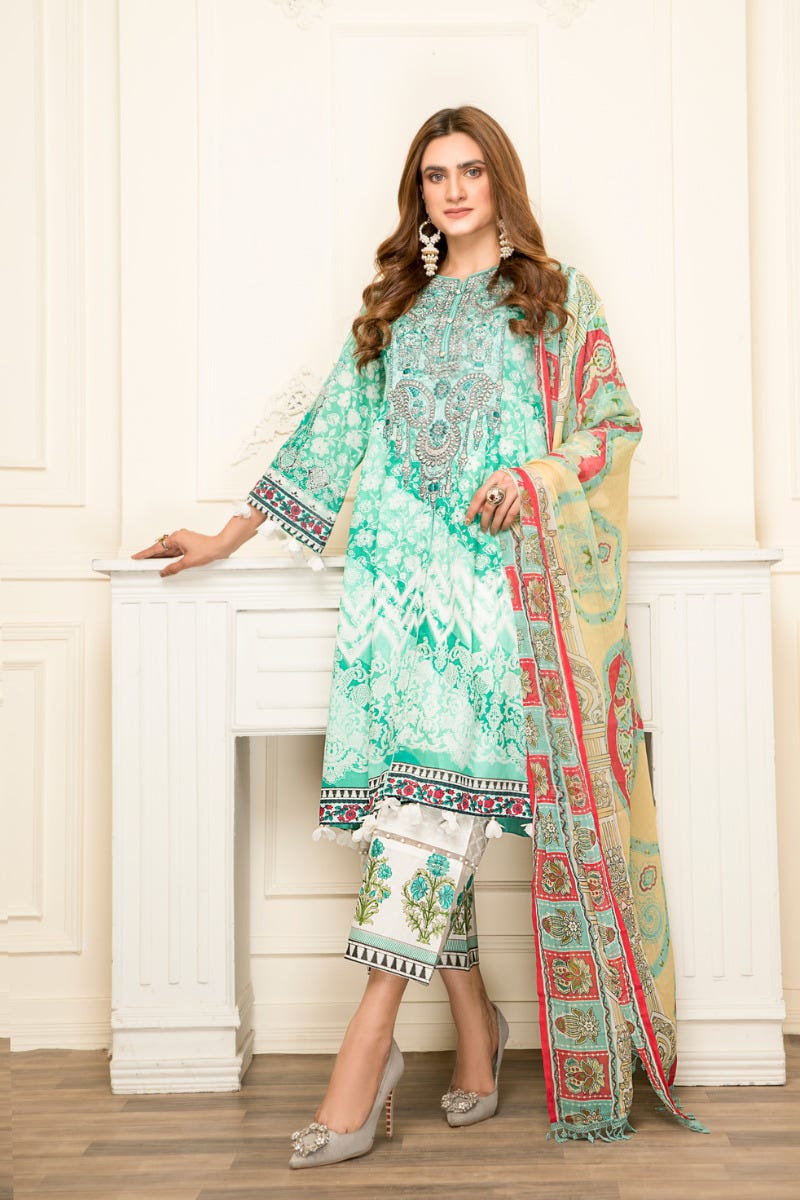 Ready to Wear Lawn Embroidered 3Pcs Collection by Zimal 10