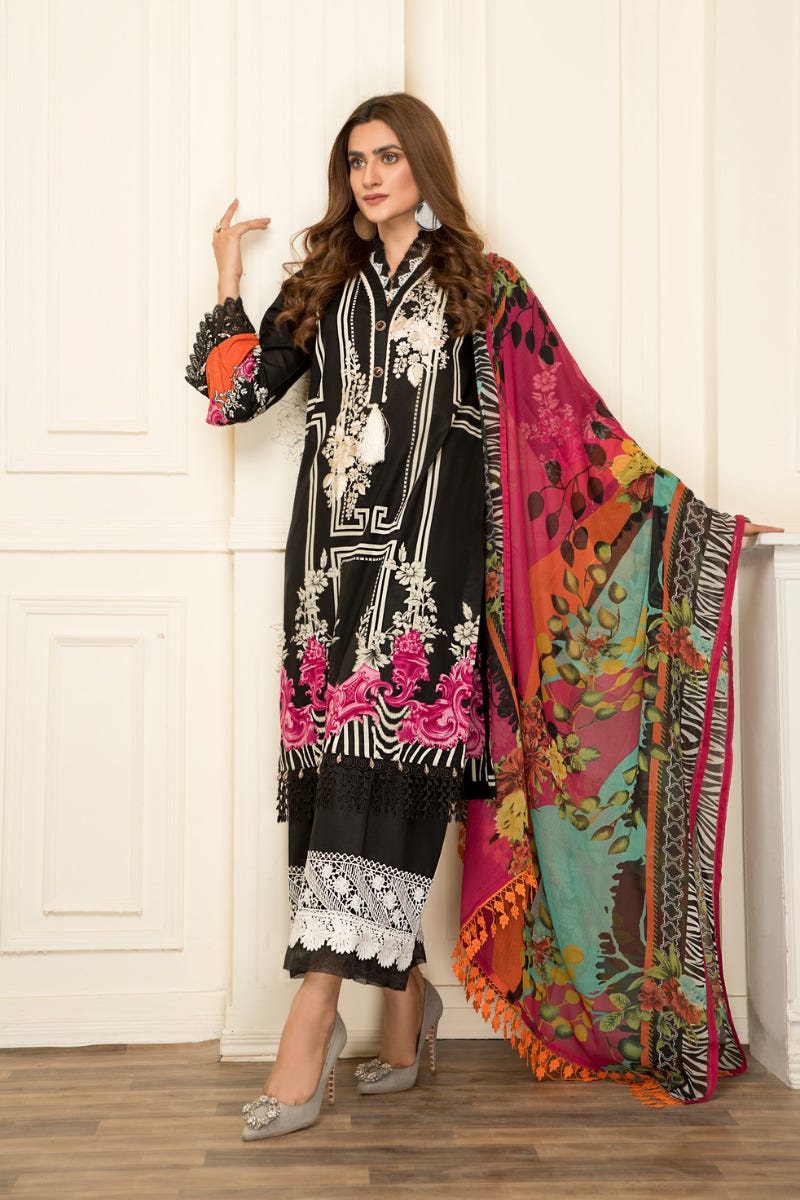 Ready to Wear Lawn Embroidered 3Pcs Collection by Zimal 01