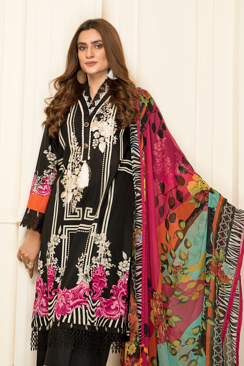 Ready to Wear Lawn Embroidered 3Pcs Collection by Zimal 01