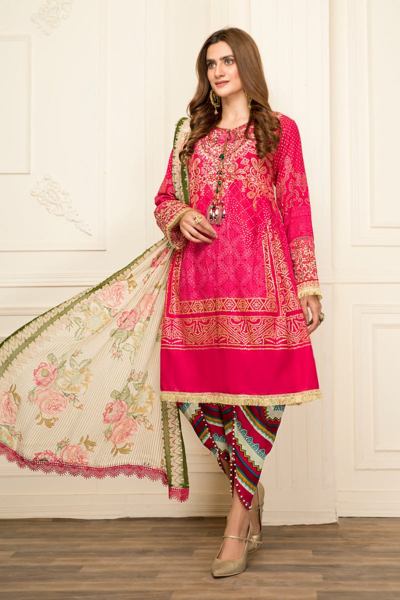 Ready to Wear Lawn Embroidered 3Pcs Collection by Zimal 12
