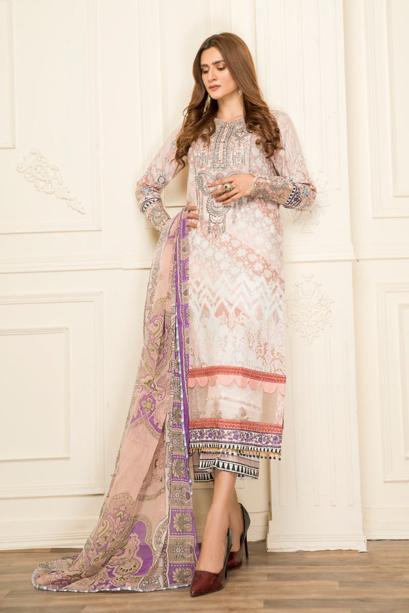 Ready to Wear Lawn Embroidered 3Pcs Collection by Zimal 09