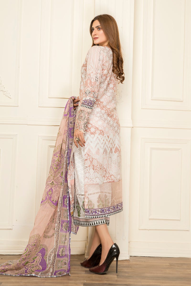 Ready to Wear Lawn Embroidered 3Pcs Collection by Zimal 09