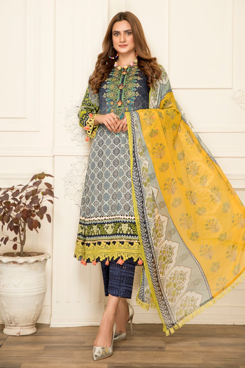 Ready to Wear Lawn Embroidered 3Pcs Collection by Zimal 03
