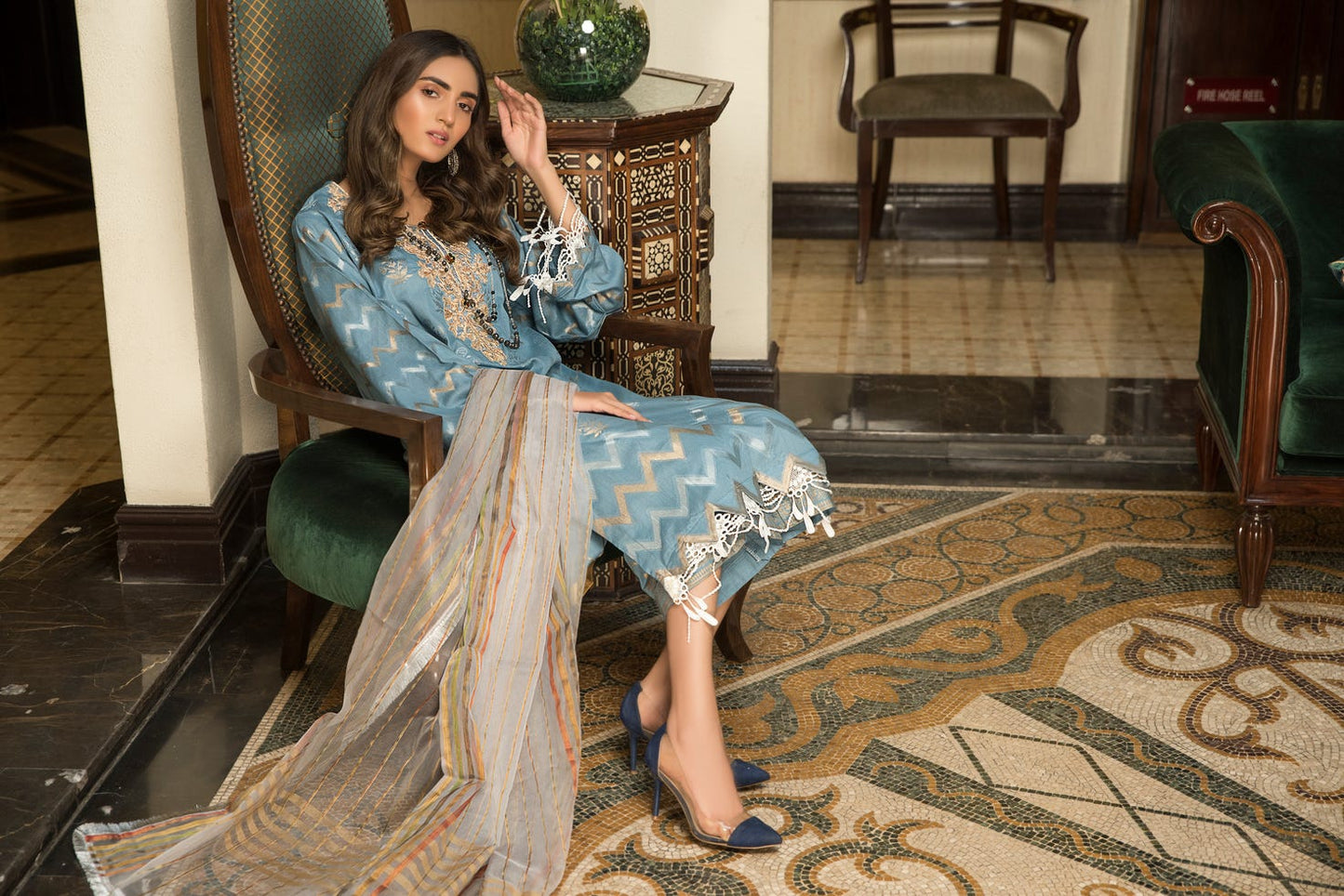 Embroidered Jacquard Ready to Wear Collection by Zimal 06