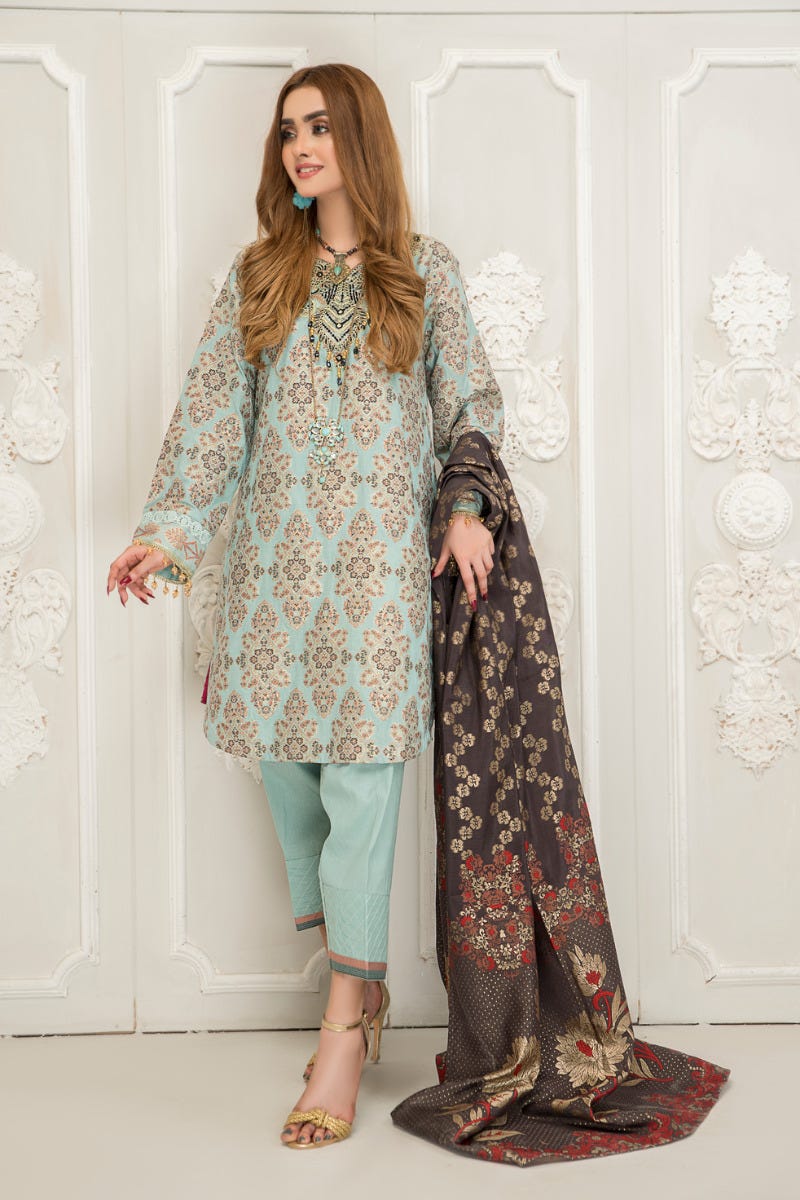 Winter Jacquard 3 Pcs Embroidered Collection by Zimal 05