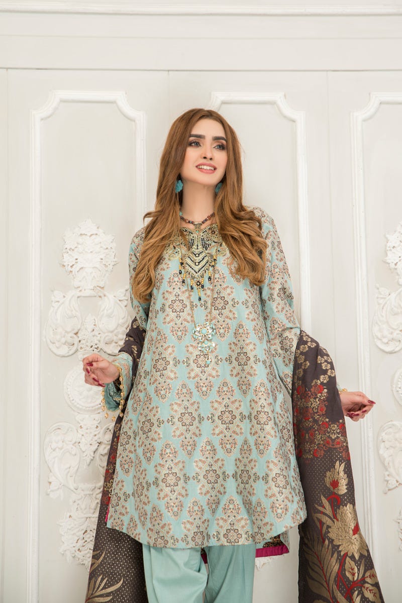 Winter Jacquard 3 Pcs Embroidered Collection by Zimal 05