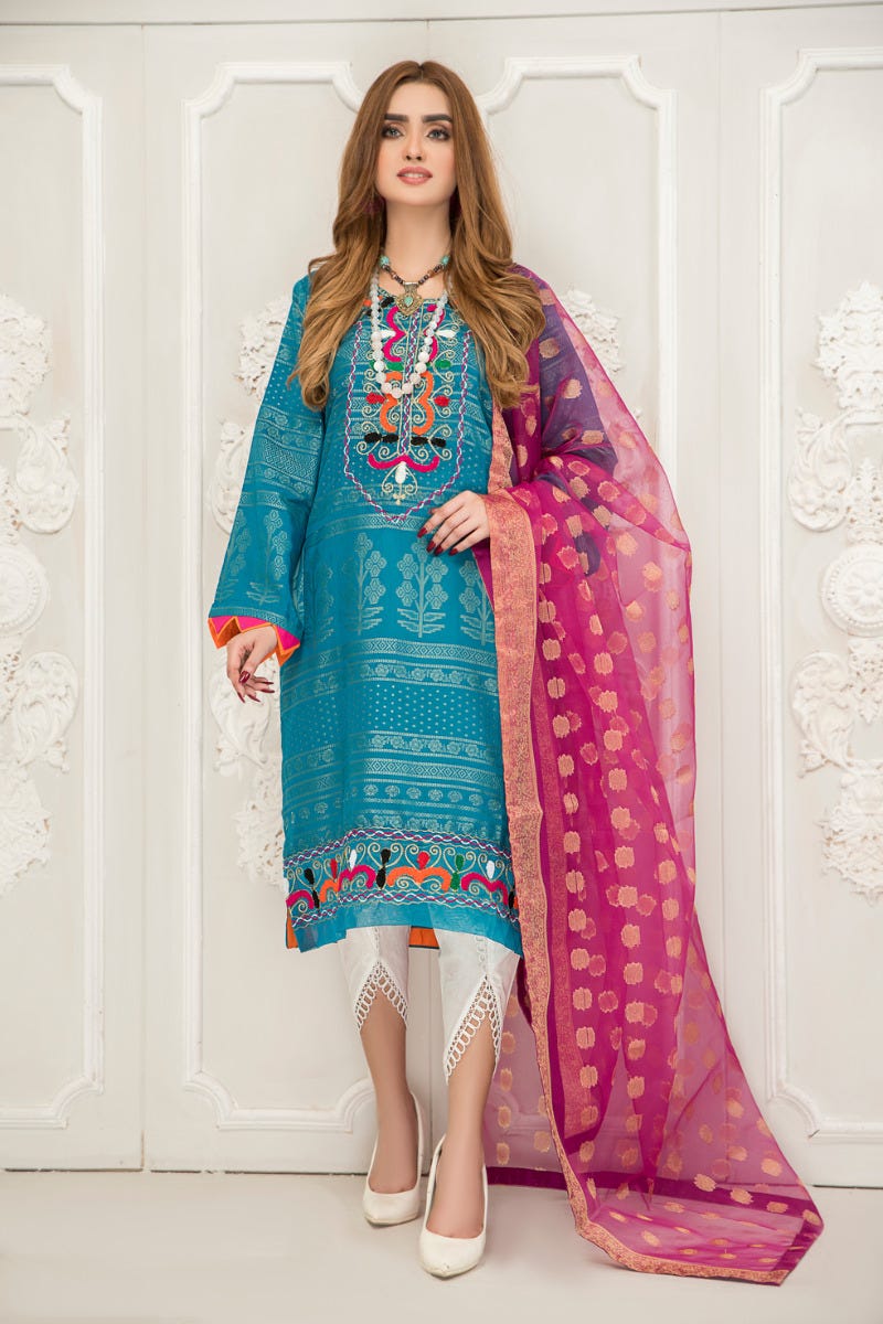 Winter Jacquard 3 Pcs Embroidered Collection by Zimal 06