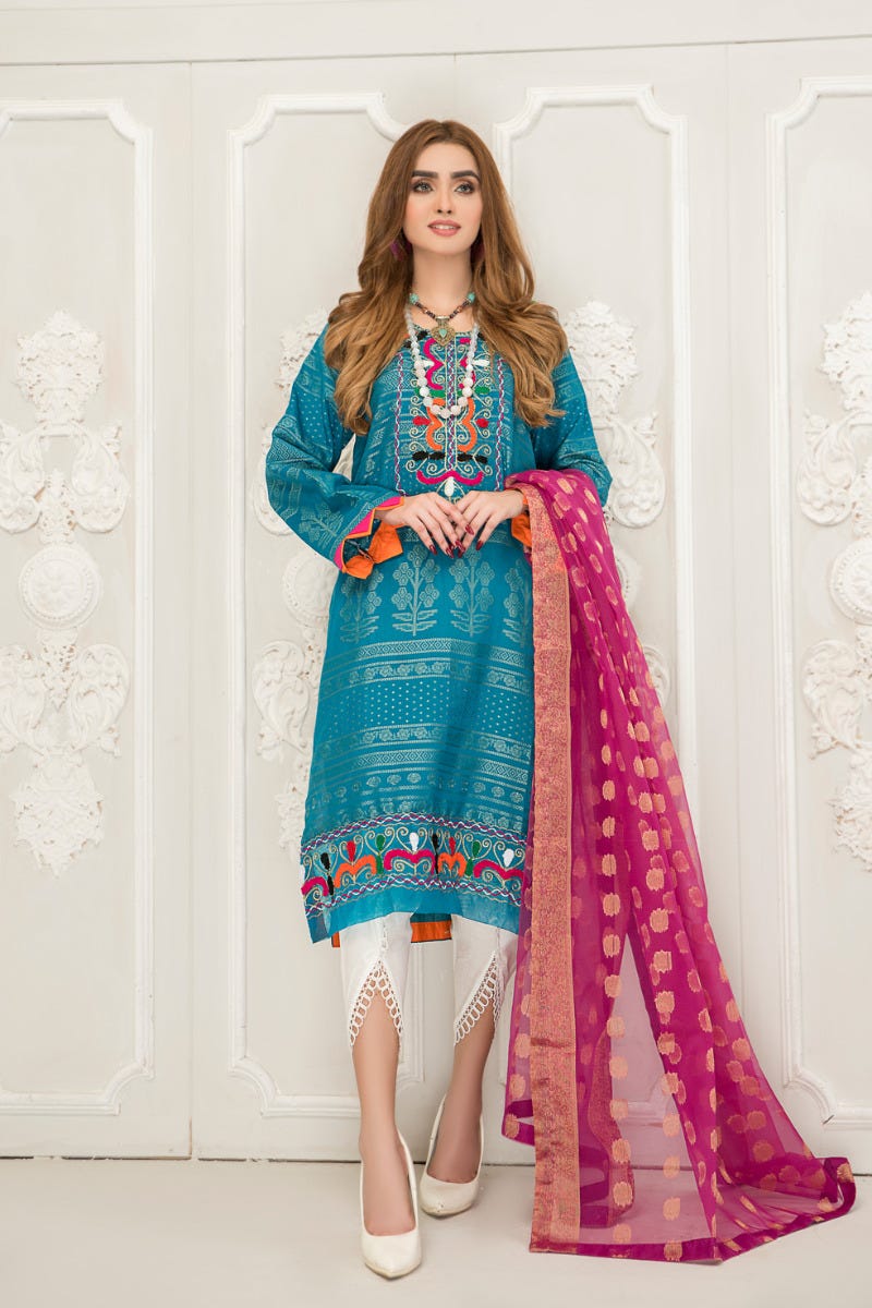 Winter Jacquard 3 Pcs Embroidered Collection by Zimal 06