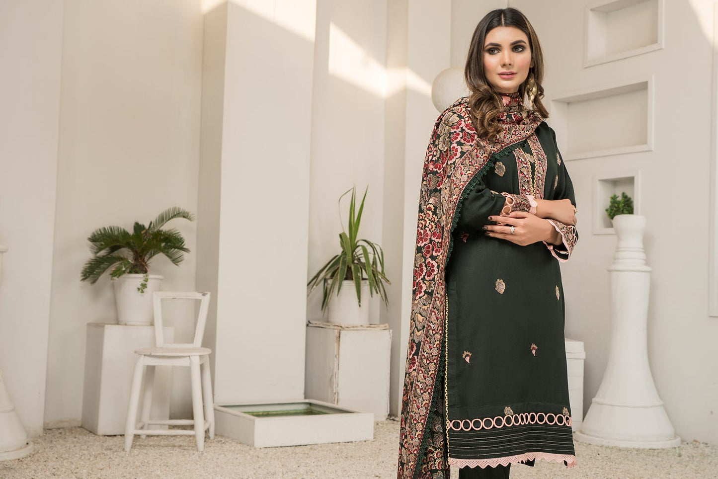 Winter Karandi 3 Pcs Embroidered Shawl Collection by Zimal 02