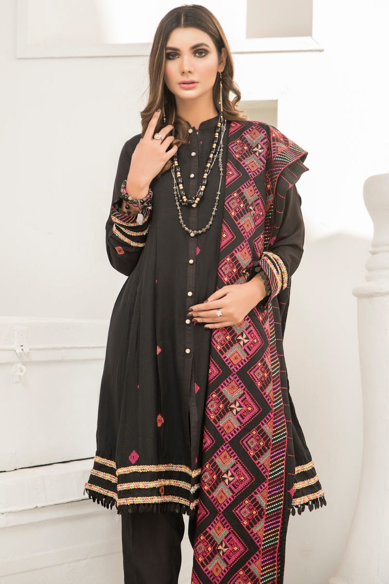 Winter Karandi 3 Pcs Embroidered Shawl Collection by Zimal 05