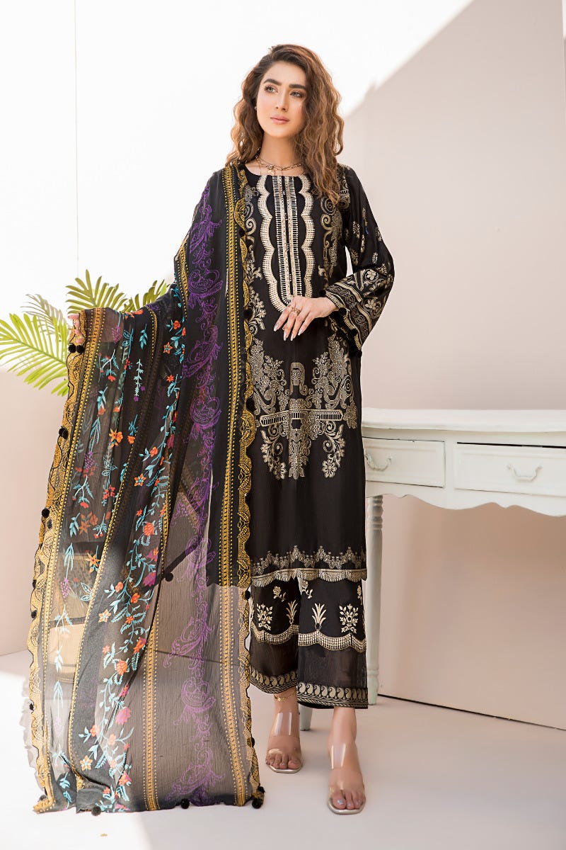 Ready to Wear Embroidered Lawn 3 Pcs Collection by Zimal 03