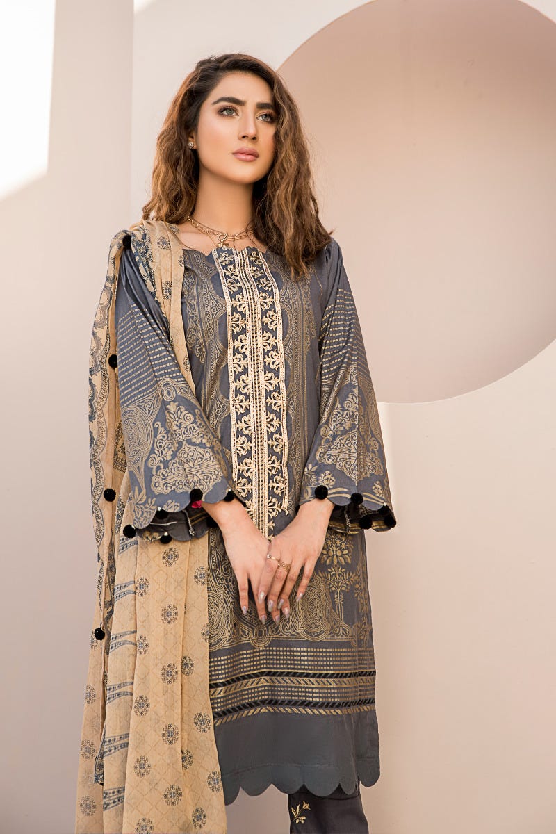 Ready to Wear Embroidered Lawn 3 Pcs Collection by Zimal 06