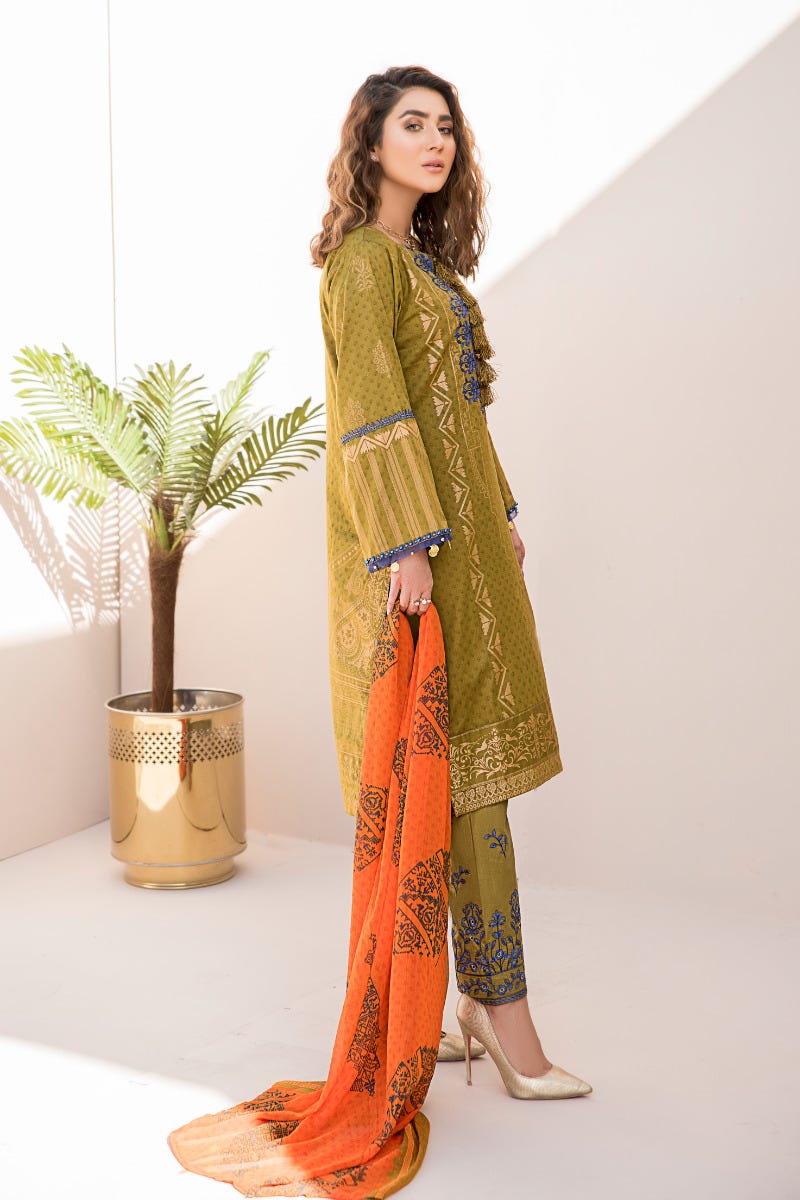Ready to Wear Embroidered Lawn 3 Pcs Collection by Zimal 01