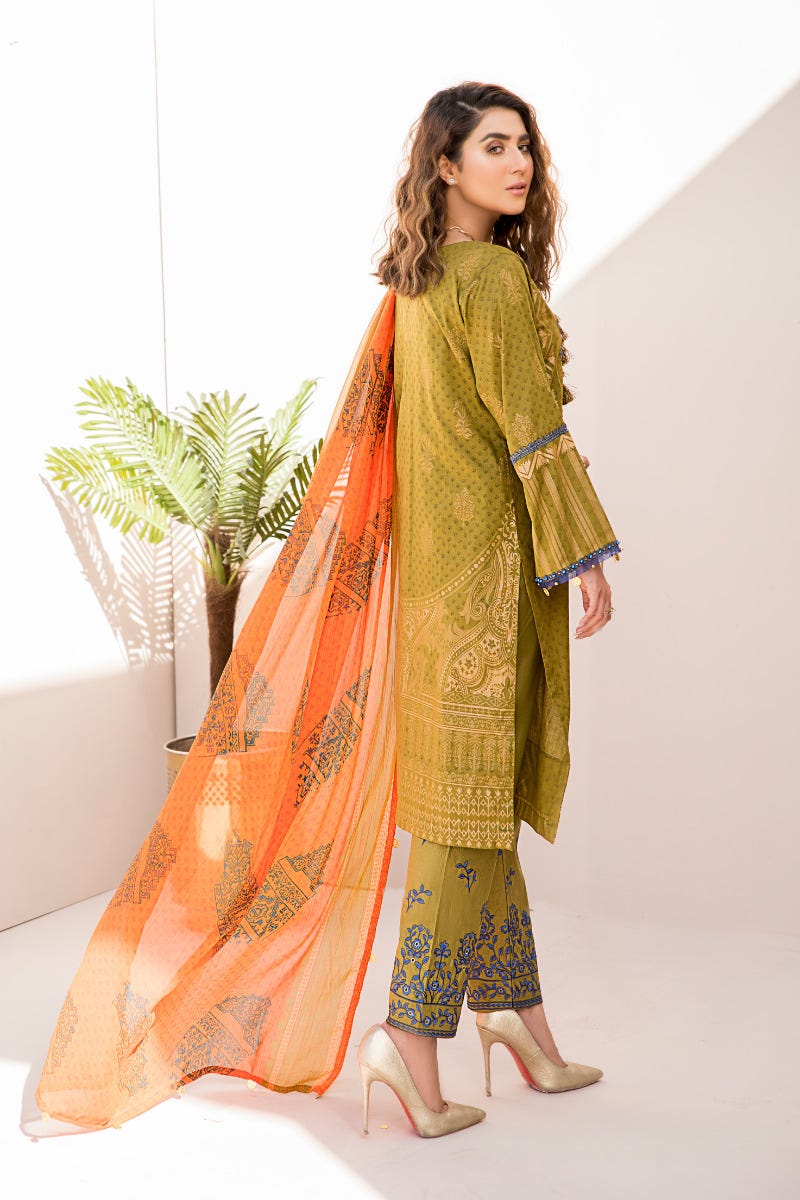 Ready to Wear Embroidered Lawn 3 Pcs Collection by Zimal 01