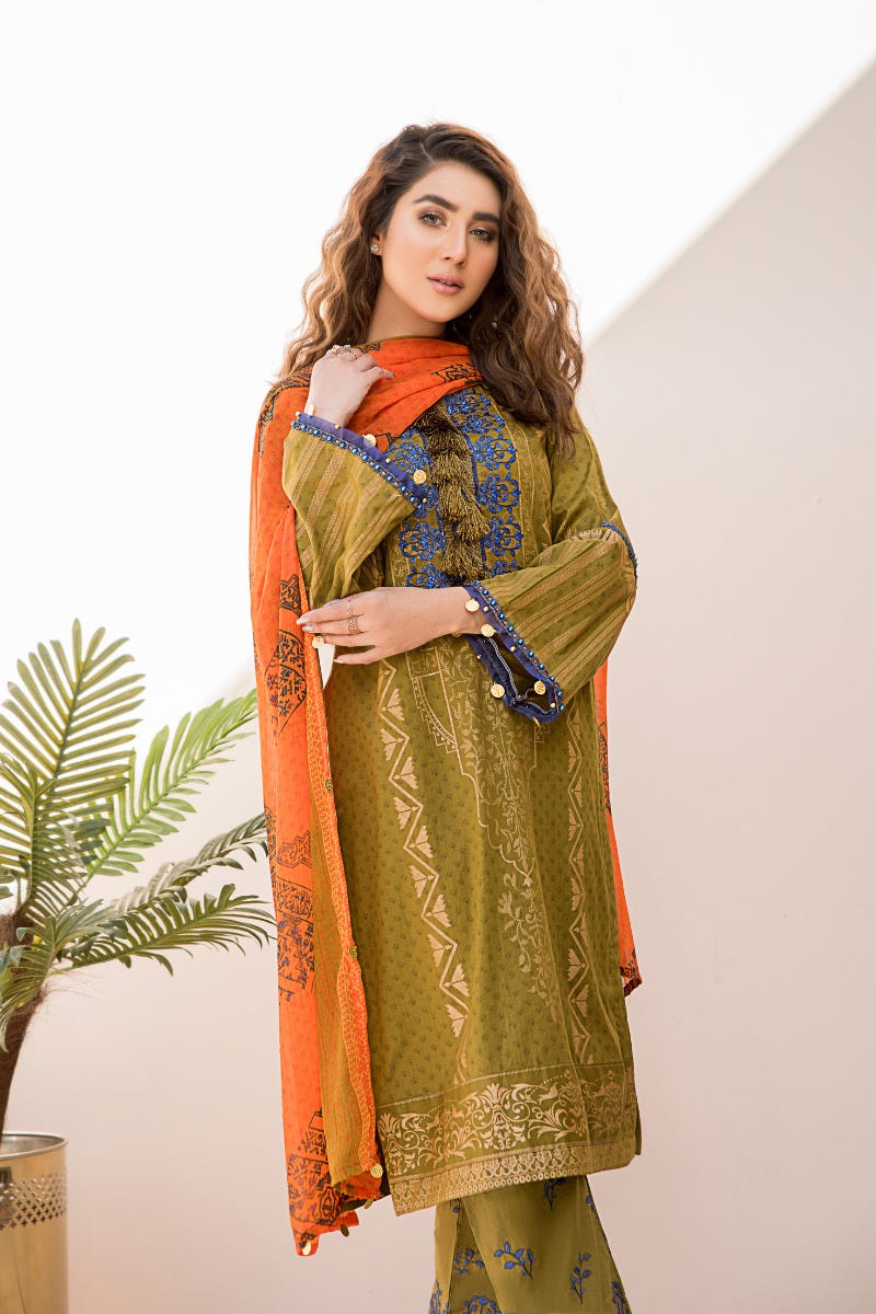 Ready to Wear Embroidered Lawn 3 Pcs Collection by Zimal 01
