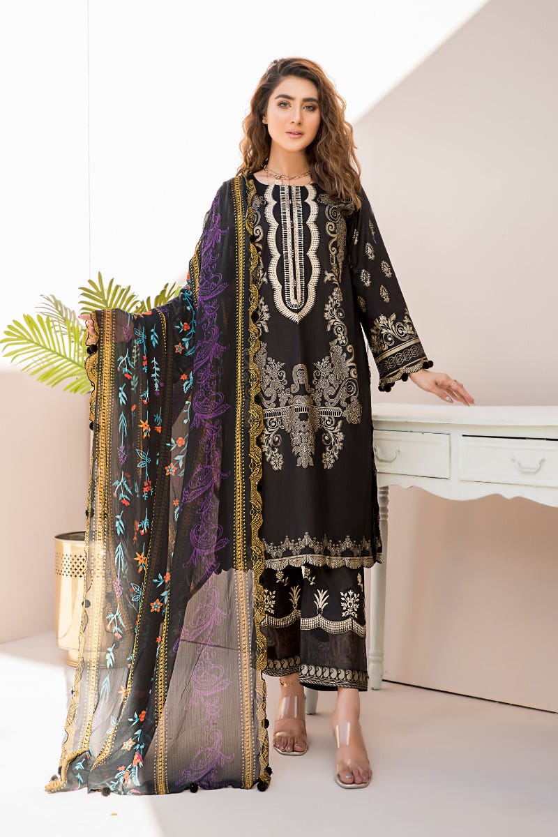 Ready to Wear Embroidered Lawn 3 Pcs Collection by Zimal 03
