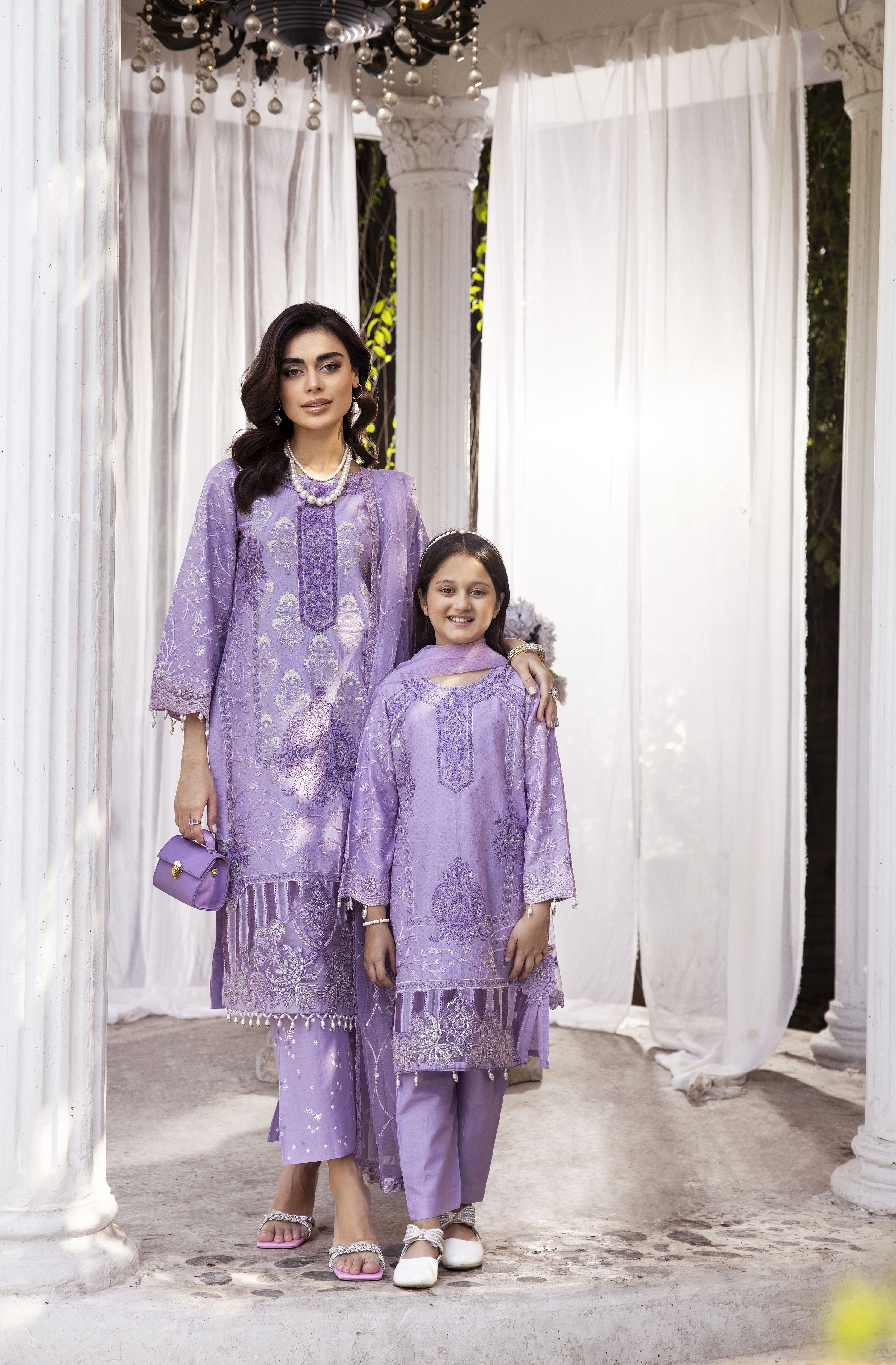 Luxury Jacquard EID Collection For Girls by Mona MJG7