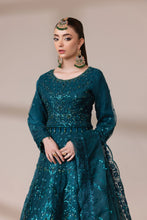 Teal Organza Embellished Choli & Lehnga Set with Dupatta | Rasm by Mona – MKR5