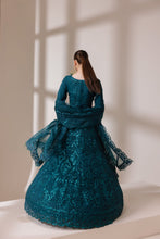 Teal Organza Embellished Choli & Lehnga Set with Dupatta | Rasm by Mona – MKR5