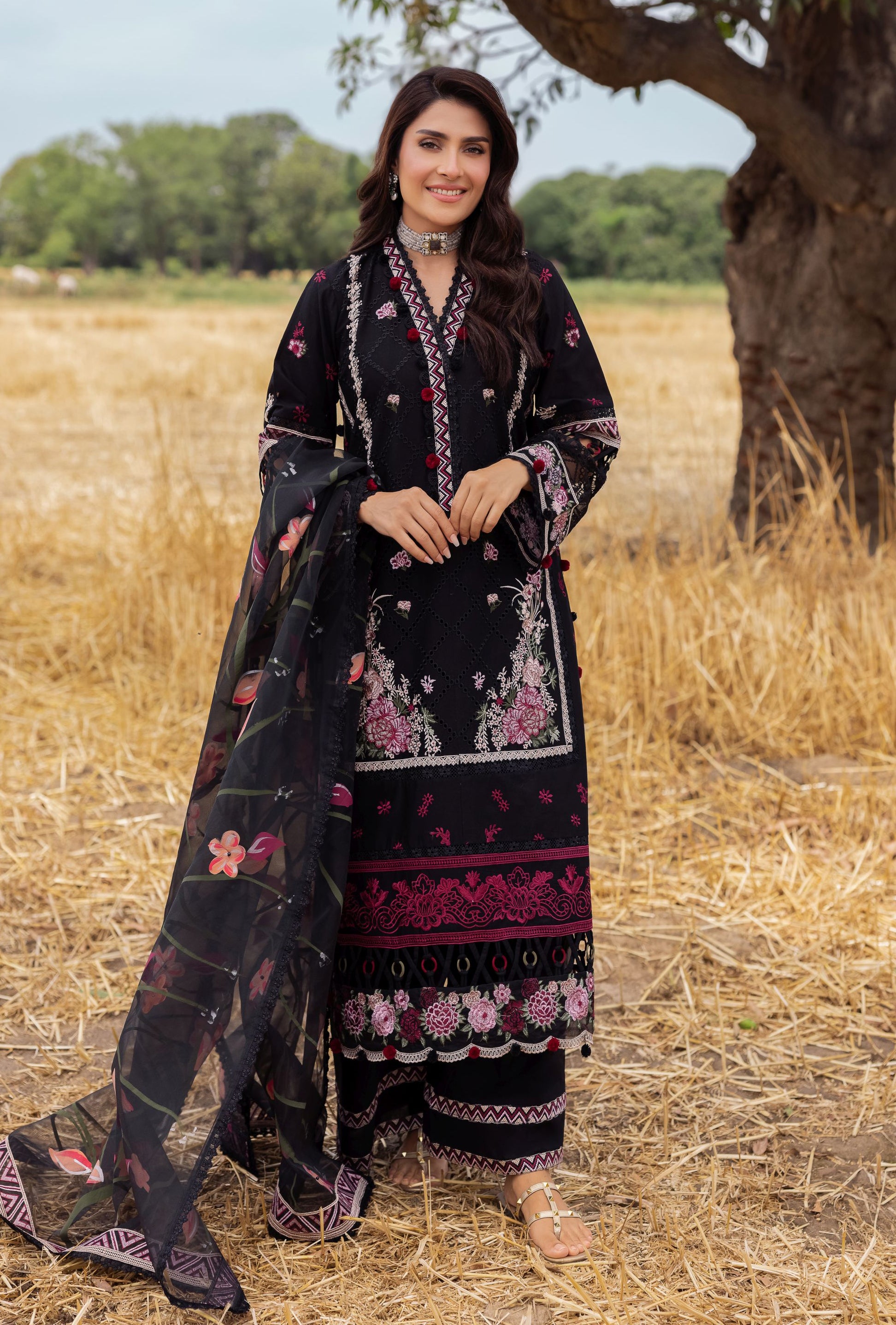 Taaron Jaisi by Mona – Matching Mother Daughter Black Palazzo Outfits – TJM6