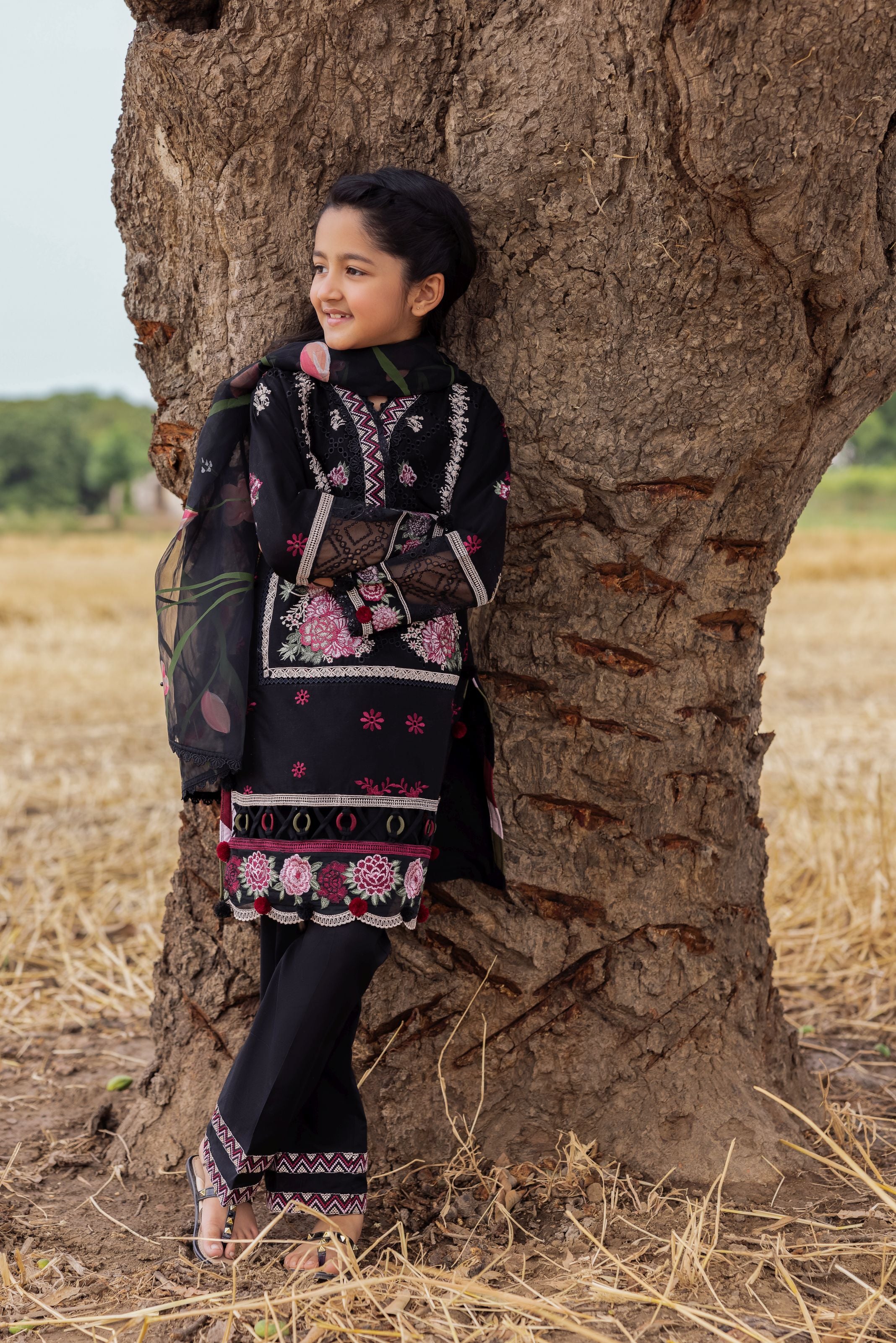 Taaron Jaisi by Mona – Matching Mother Daughter Black Palazzo Outfits – TJM6