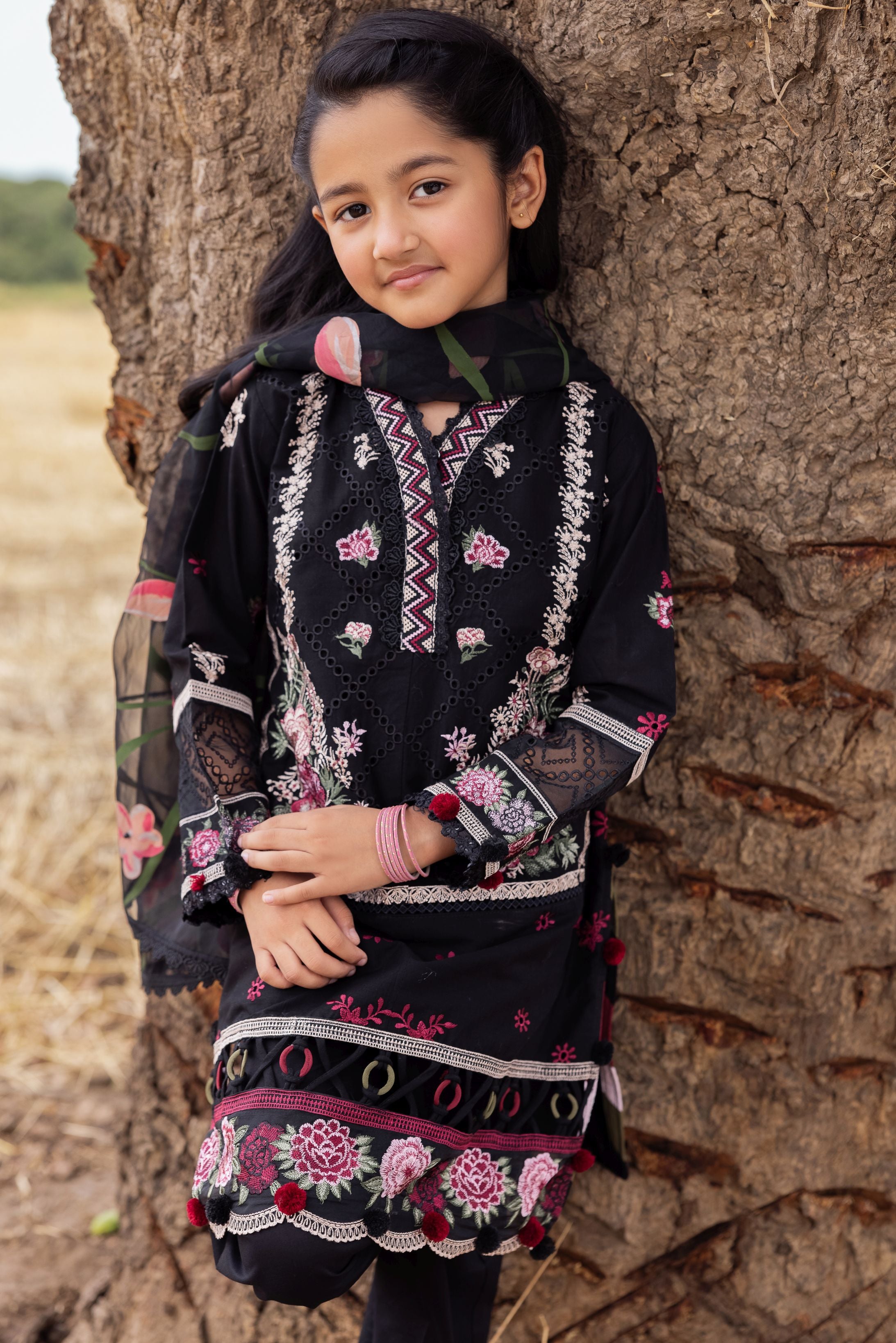 Taaron Jaisi by Mona – Matching Mother Daughter Black Palazzo Outfits – TJM6