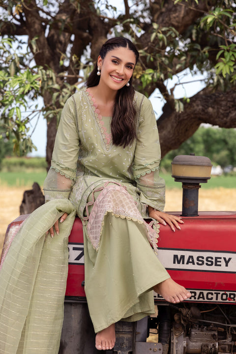 Taaron Jaisi by Mona – Matching Mother Daughter Pastel Green Shararah Outfits – TJM1