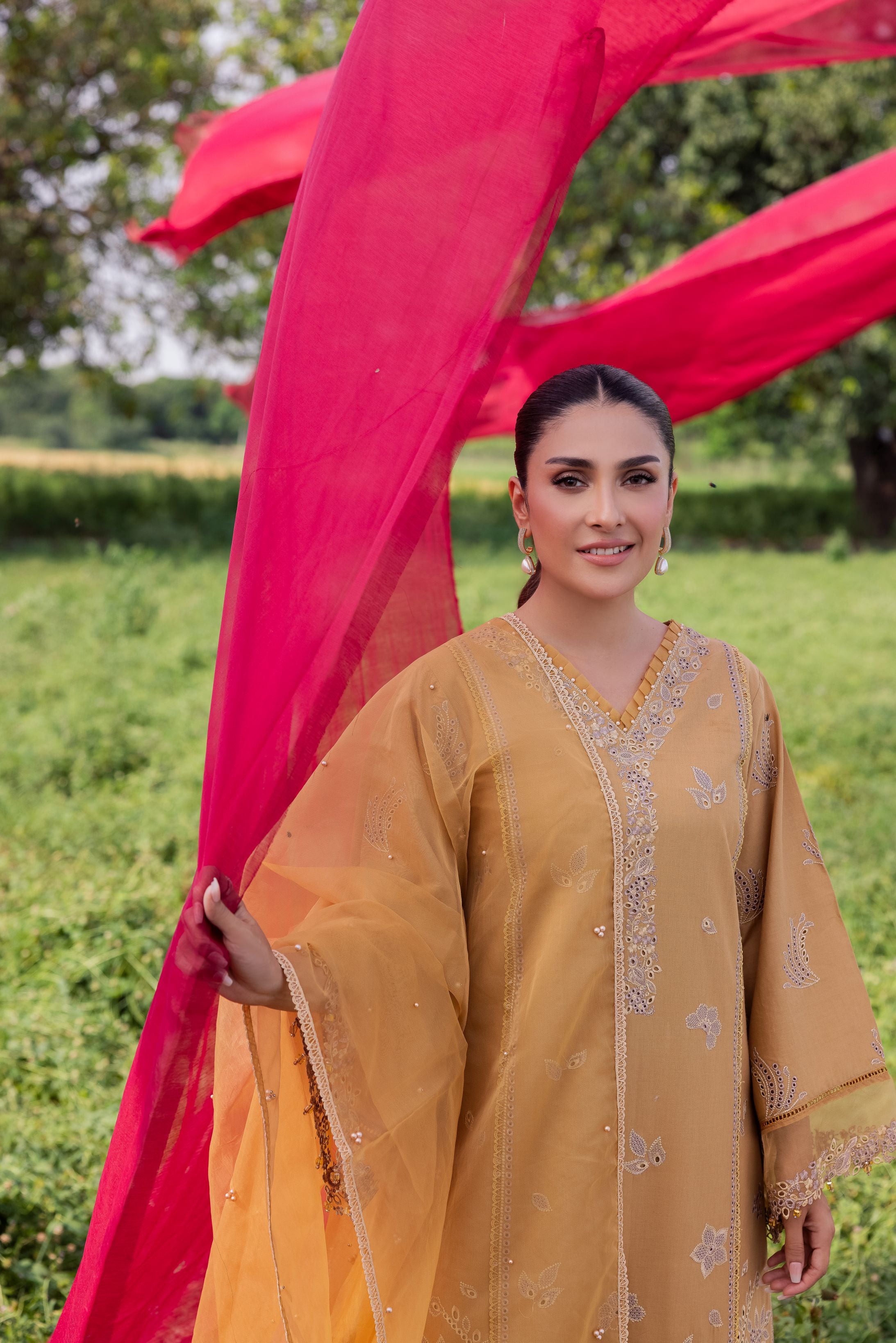 Taaron Jaisi by Mona – Matching Mother Daughter Mustard Shararah Outfits – TJM2