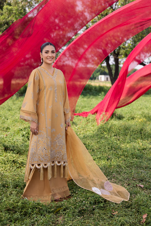 Taaron Jaisi by Mona – Matching Mother Daughter Mustard Shararah Outfits – TJM2