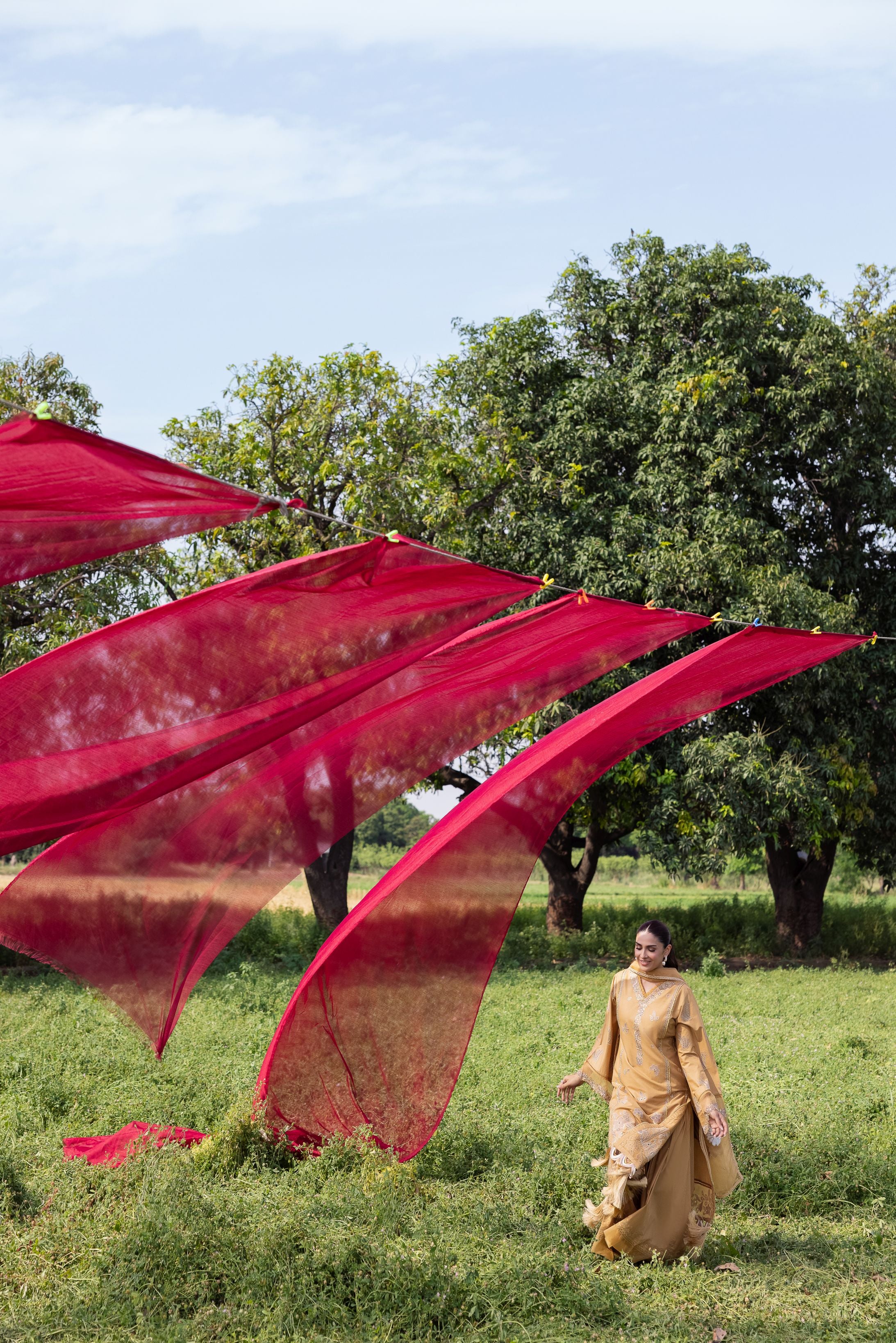 Taaron Jaisi by Mona – Matching Mother Daughter Mustard Shararah Outfits – TJM2