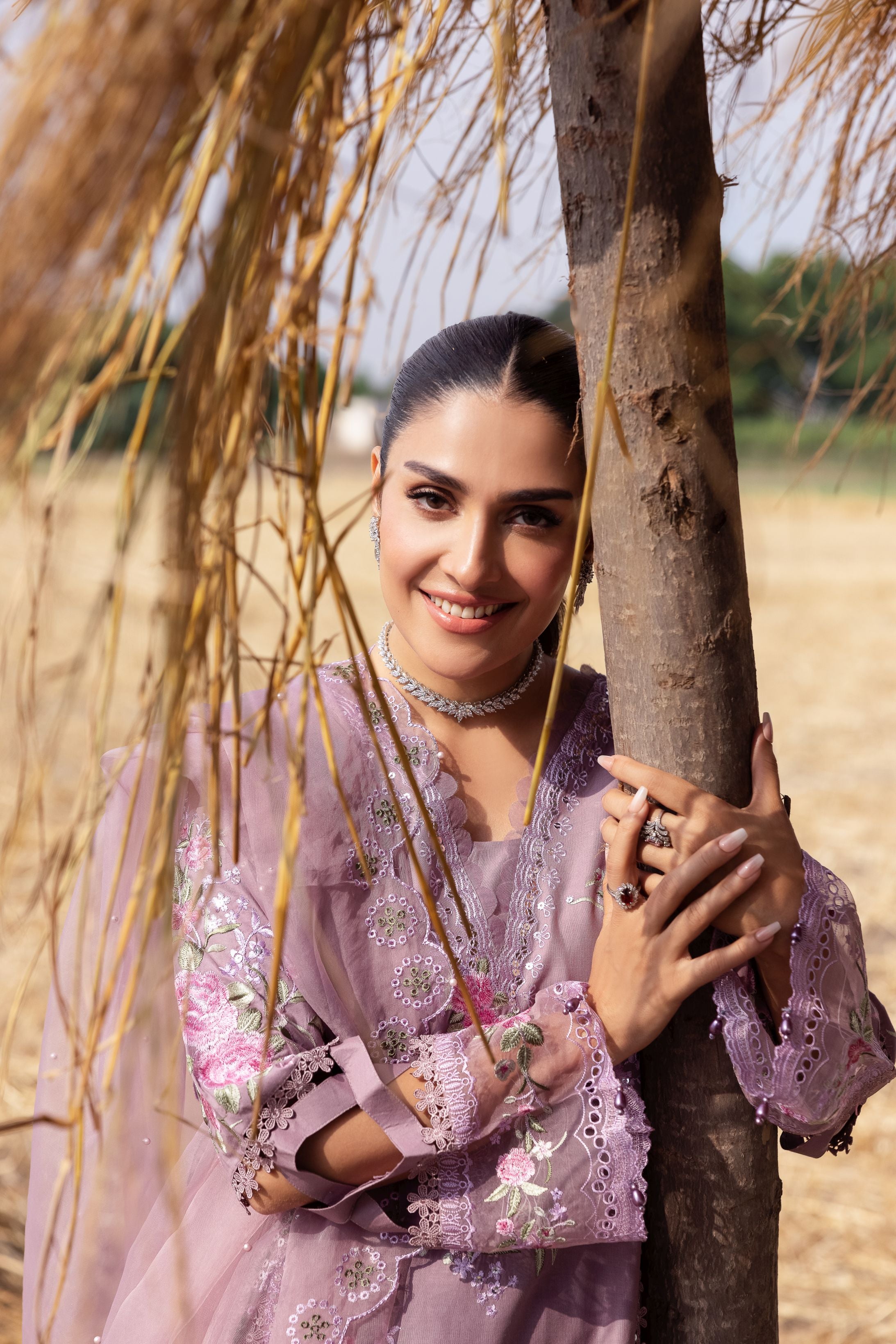 Taaron Jaisi by Mona – Matching Mother Daughter Lavender Cutwork Outfits – TJM5