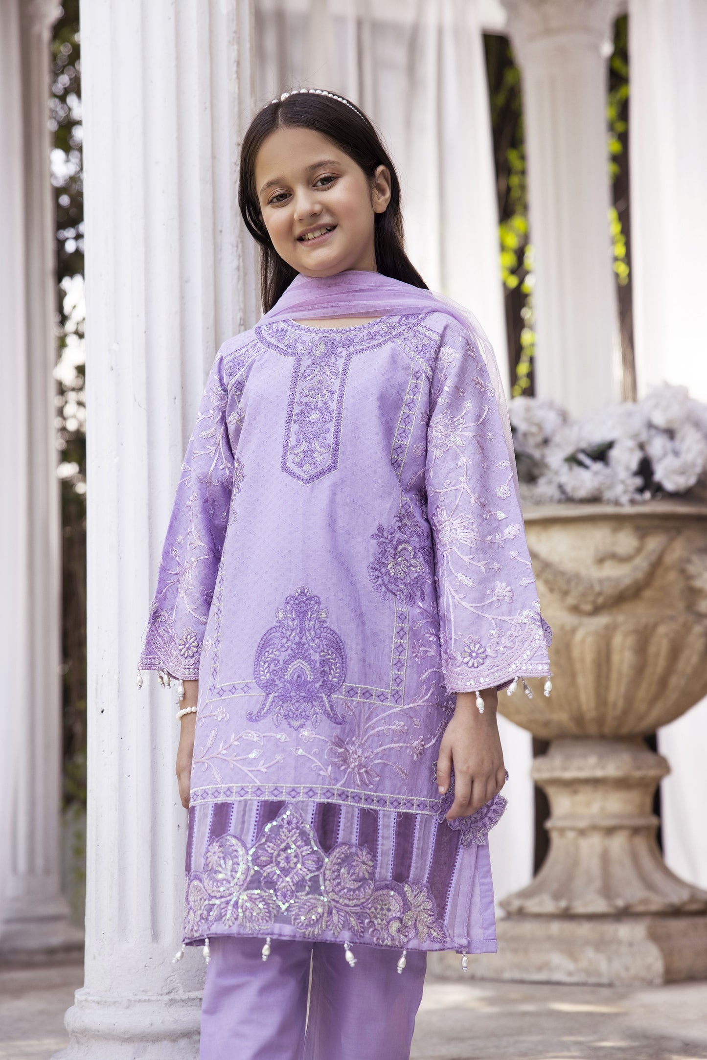 Luxury Jacquard EID Collection For Girls by Mona MJG7