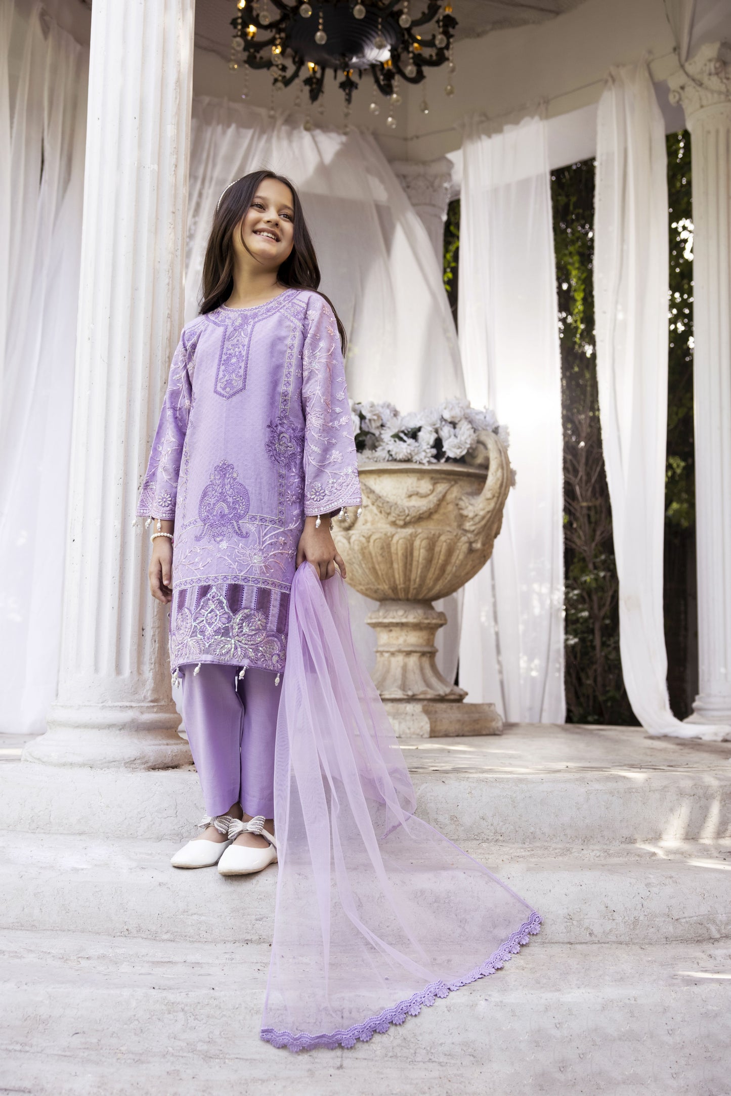 Luxury Jacquard EID Collection For Girls by Mona MJG7