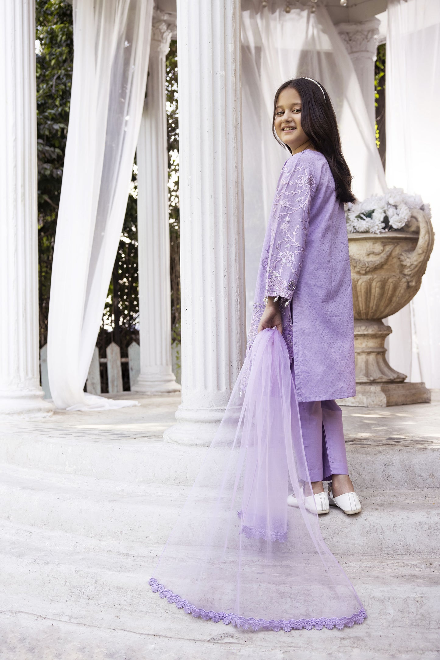 Luxury Jacquard EID Collection For Girls by Mona MJG7