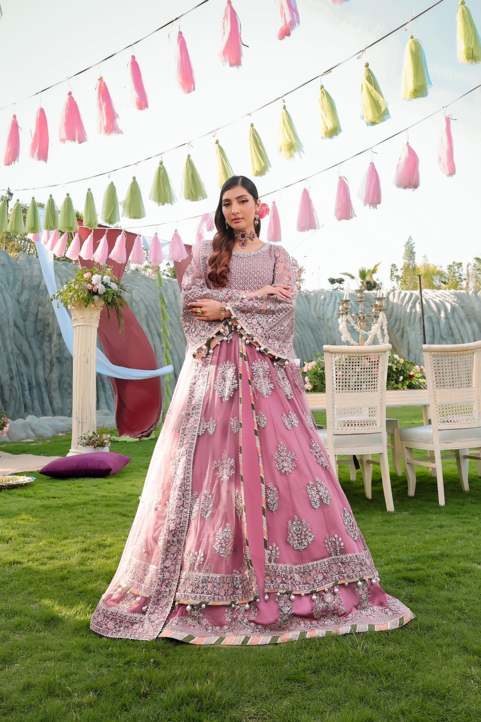 Dusty Rose Maxi | Aroosh Mother-Daughter Twinning Set TTAH3