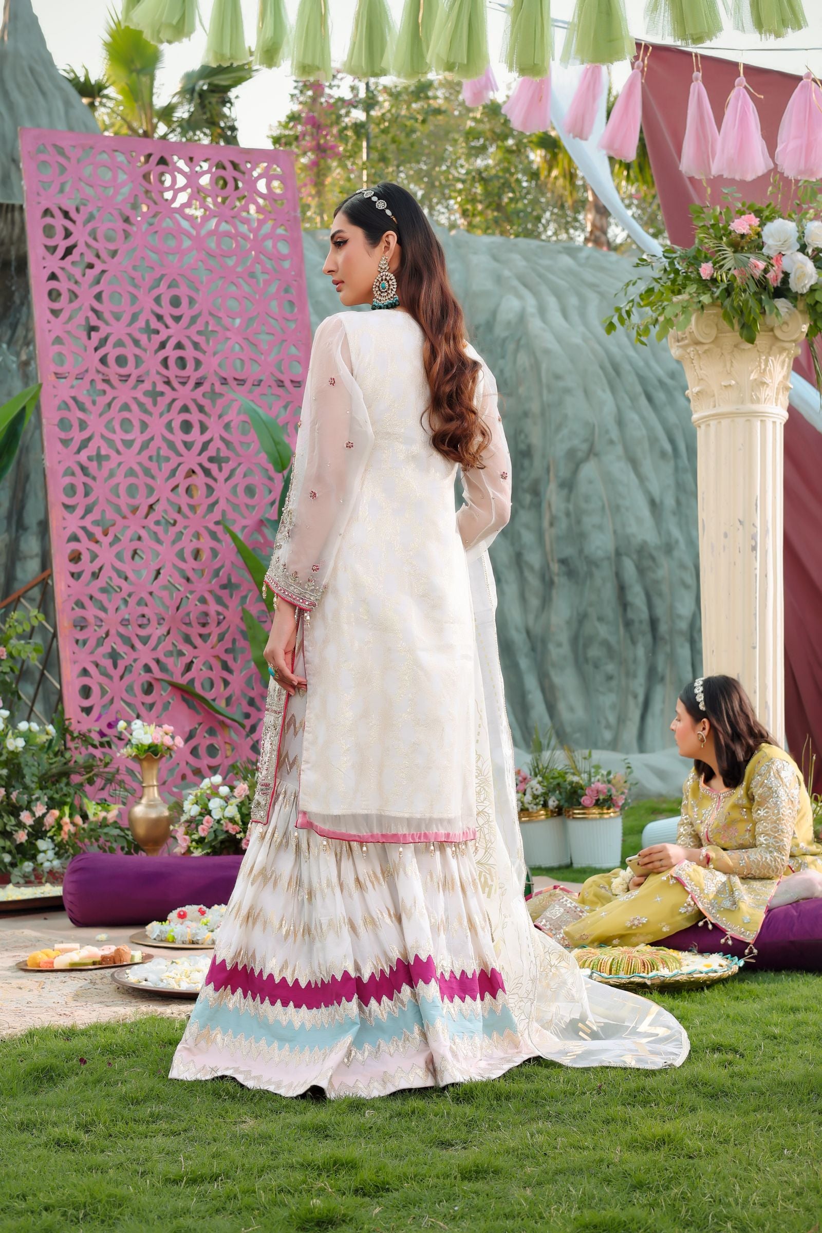 Embroidered Organza Gharara | Twinning Formal Dress by Aroosh TTAH1
