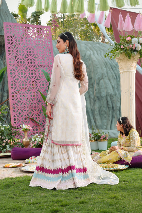Embroidered Organza Gharara | Twinning Formal Dress by Aroosh TTAH1
